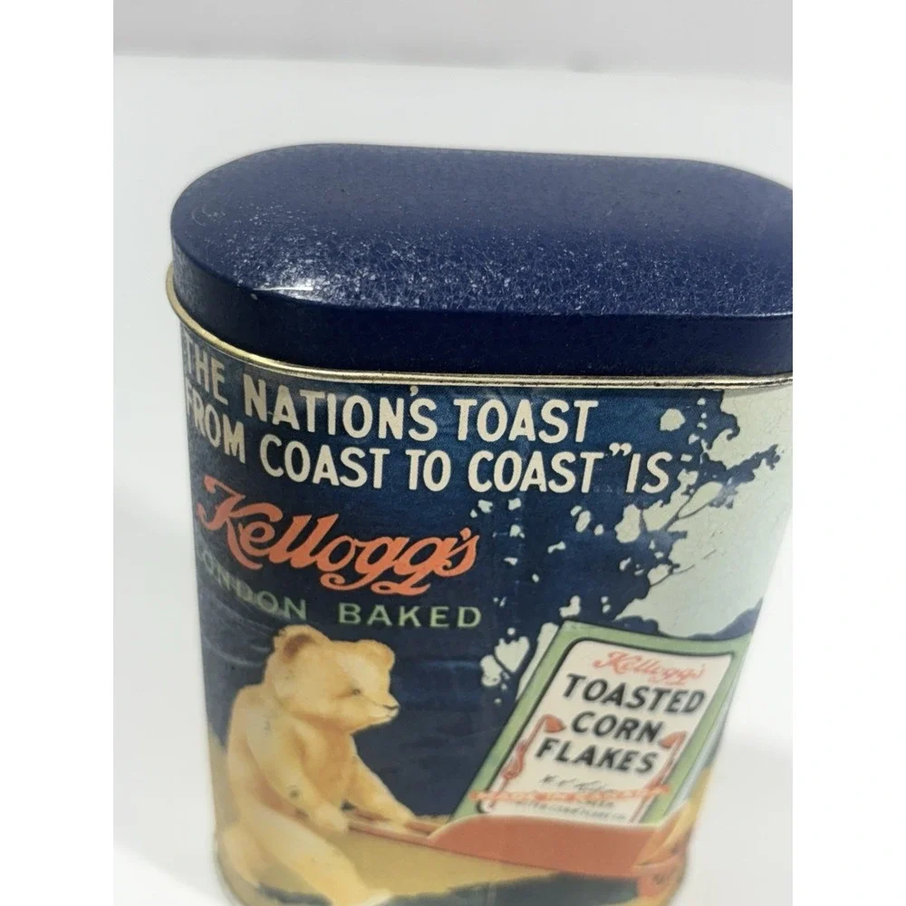 1984 Kellogg's Corn Flakes The Original And Best Tin Made England Kong Vintage